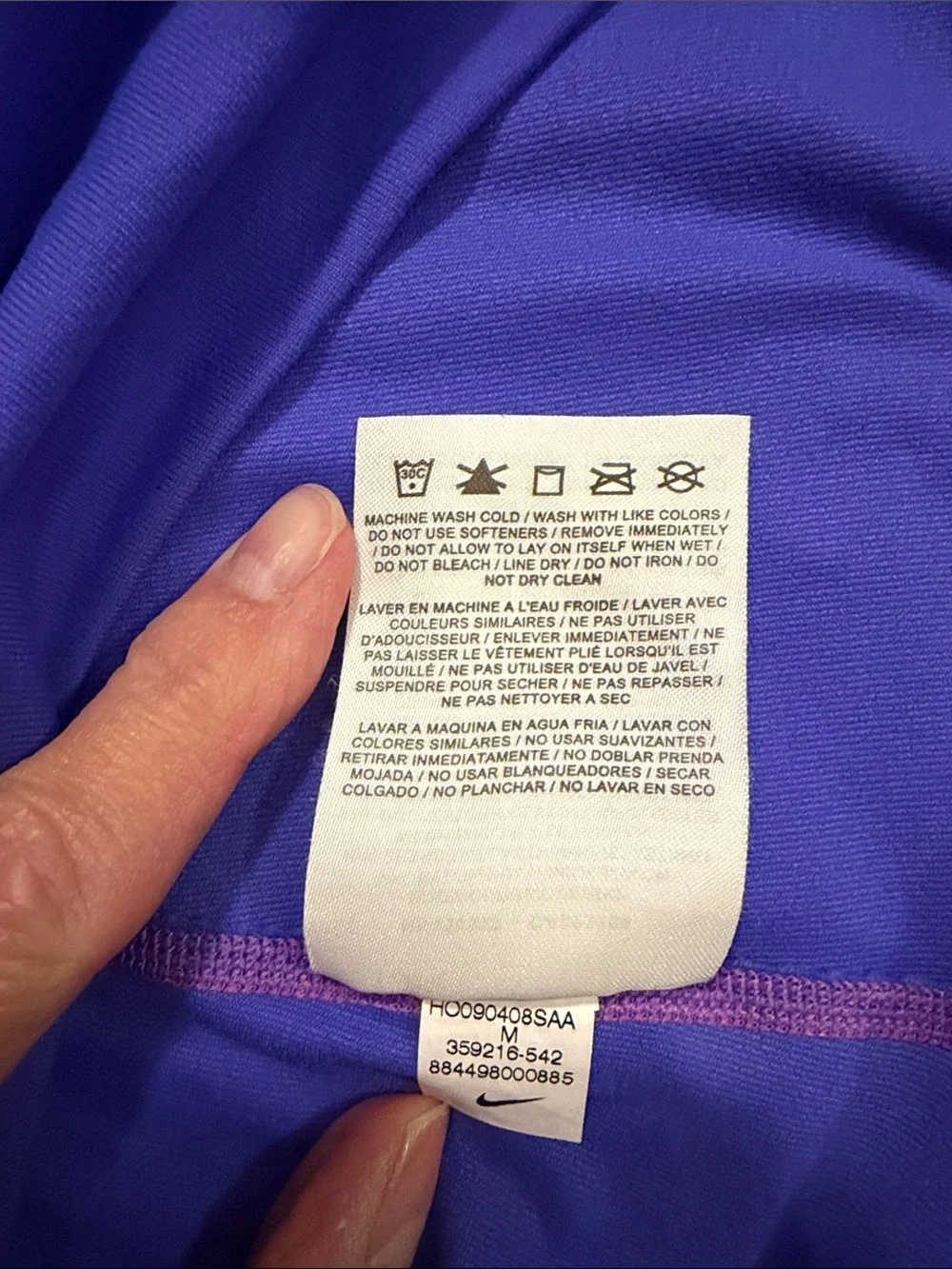 Nike Fit Dry Crossover V Neck Racerback Court Victory Purple/Pink Rise  8/10